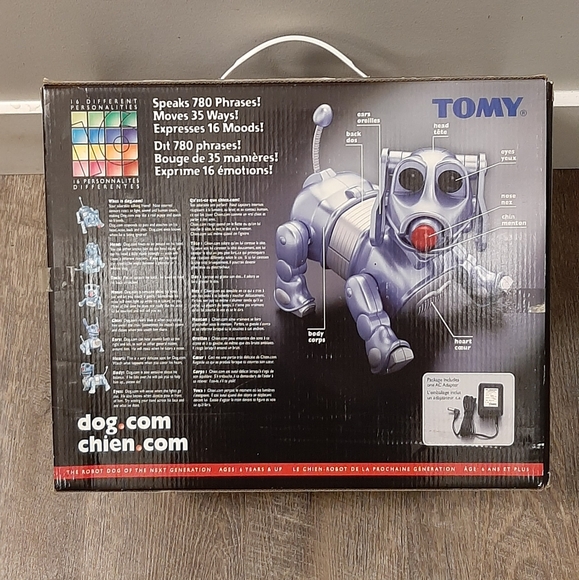 TOMY Robot Dog Special Edition Platinum Dog.Com NEW IN BOX Vintage - Picture 3 of 6